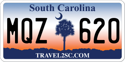 SC license plate MQZ620