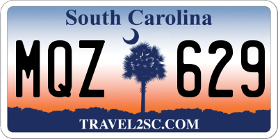 SC license plate MQZ629