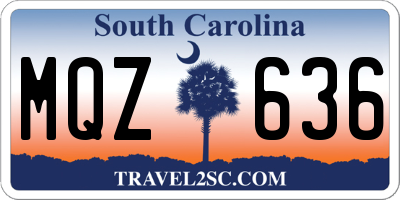 SC license plate MQZ636