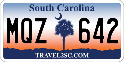 SC license plate MQZ642