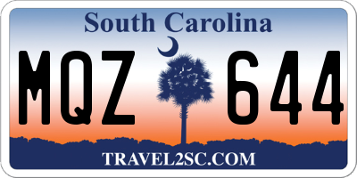 SC license plate MQZ644