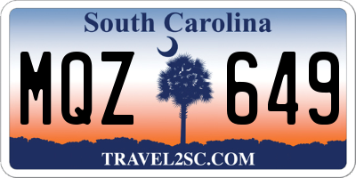 SC license plate MQZ649