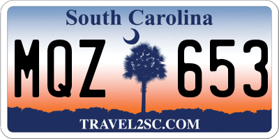 SC license plate MQZ653