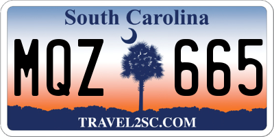 SC license plate MQZ665