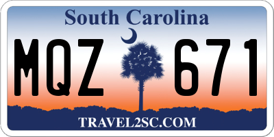 SC license plate MQZ671