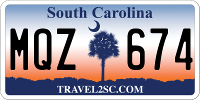 SC license plate MQZ674