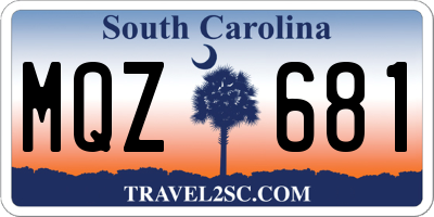 SC license plate MQZ681