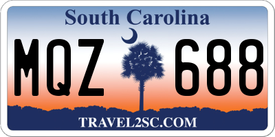 SC license plate MQZ688