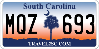 SC license plate MQZ693