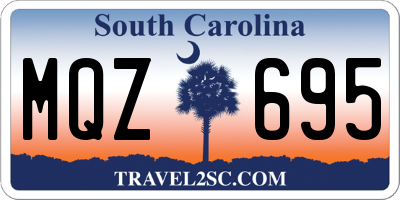 SC license plate MQZ695