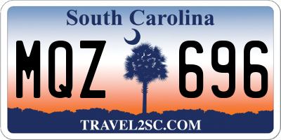SC license plate MQZ696