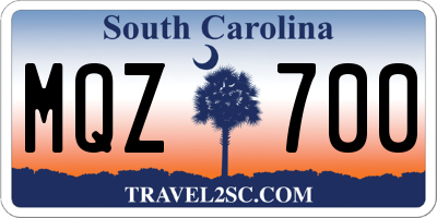 SC license plate MQZ700