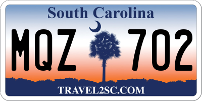 SC license plate MQZ702