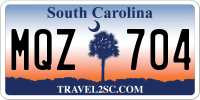 SC license plate MQZ704
