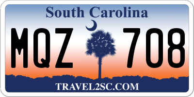 SC license plate MQZ708