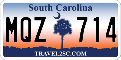 SC license plate MQZ714