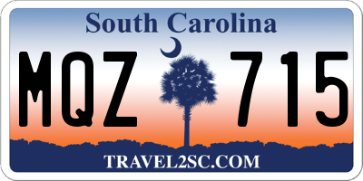 SC license plate MQZ715