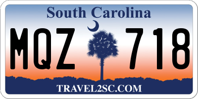 SC license plate MQZ718