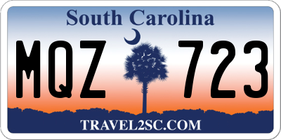 SC license plate MQZ723