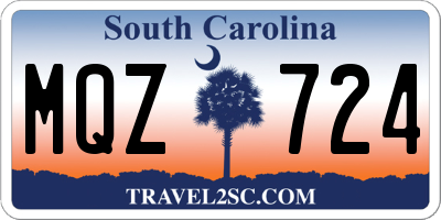 SC license plate MQZ724