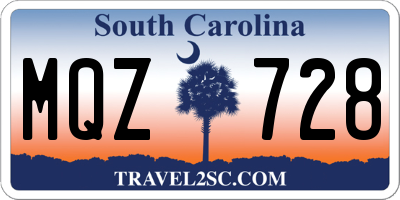 SC license plate MQZ728