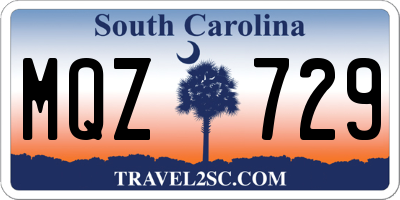 SC license plate MQZ729