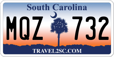 SC license plate MQZ732