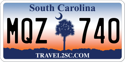 SC license plate MQZ740
