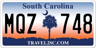 SC license plate MQZ748