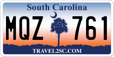 SC license plate MQZ761