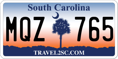 SC license plate MQZ765