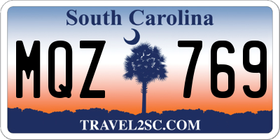 SC license plate MQZ769