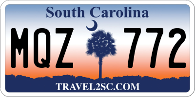 SC license plate MQZ772