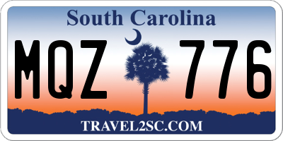 SC license plate MQZ776