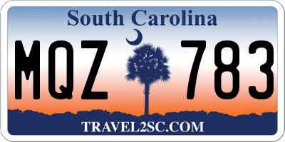 SC license plate MQZ783