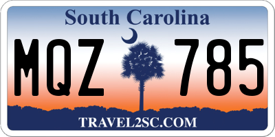 SC license plate MQZ785