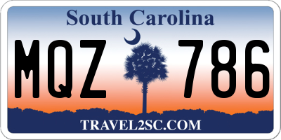 SC license plate MQZ786