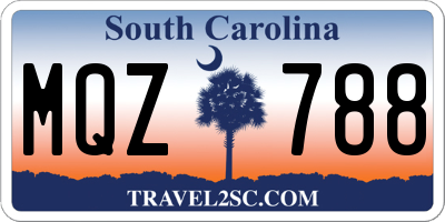 SC license plate MQZ788