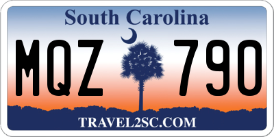 SC license plate MQZ790