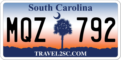 SC license plate MQZ792