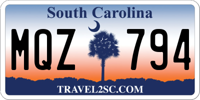 SC license plate MQZ794