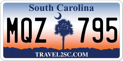SC license plate MQZ795