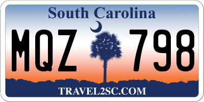 SC license plate MQZ798