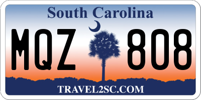 SC license plate MQZ808