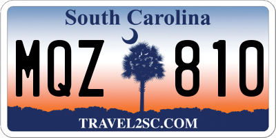 SC license plate MQZ810