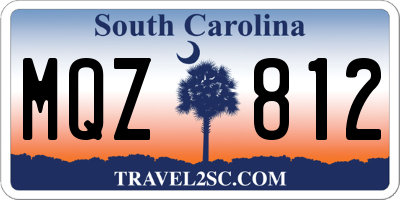 SC license plate MQZ812