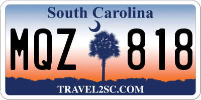 SC license plate MQZ818