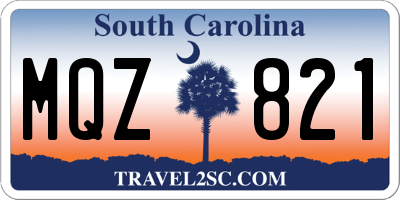 SC license plate MQZ821