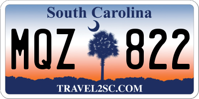 SC license plate MQZ822