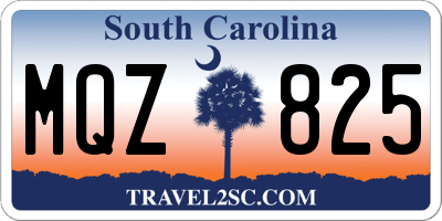 SC license plate MQZ825
